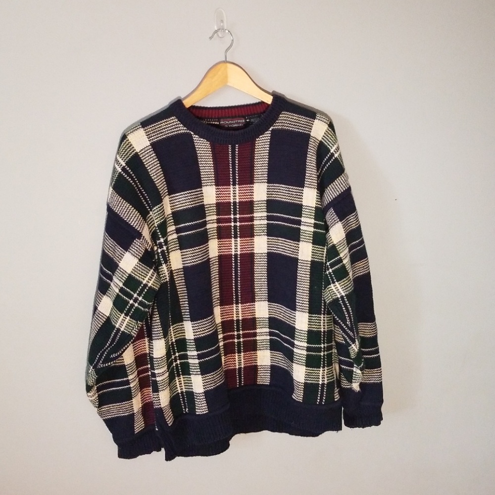 XL vintage roundtree & yorke plaid sweater